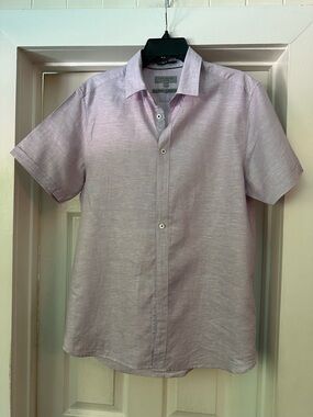 Ted Baker Men’s Short-Sleeve Button-Down Shirt - Light Lavender